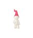 Statuette Déco Nain 29cm Blanc & Fuchsia-1
