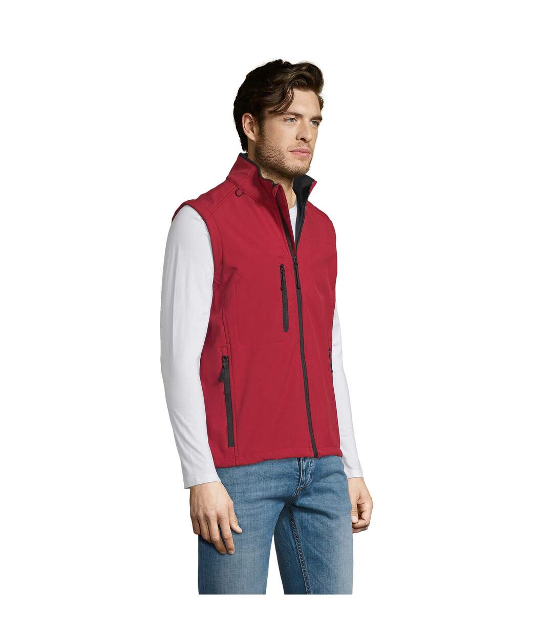 SOLS Mens Rallye Soft Shell Bodywarmer Jacket (Red)