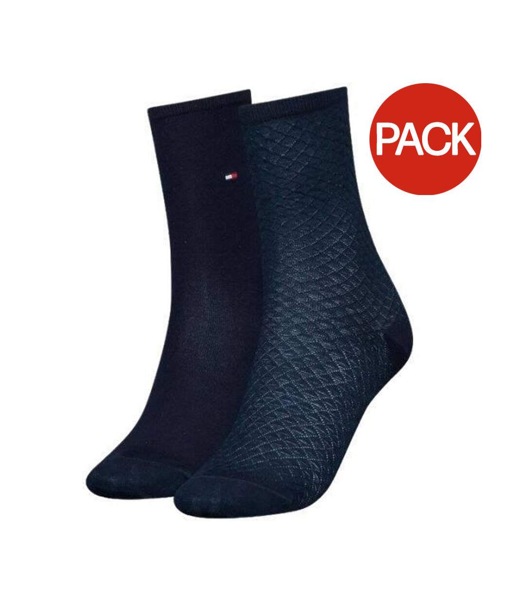 Chaussettes Motif/style Uni Femme Bleu Marine Tommy Hilfiger-1