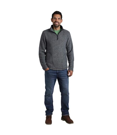 Mens laramie snow marl quarter zip fleece navy Weird Fish