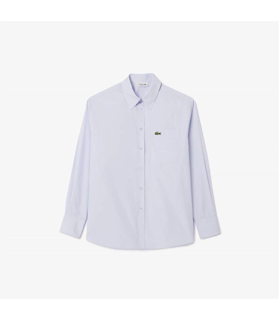 Chemise Manches Longues Motif/style Logo Femme Bleu Clair Lacoste-4
