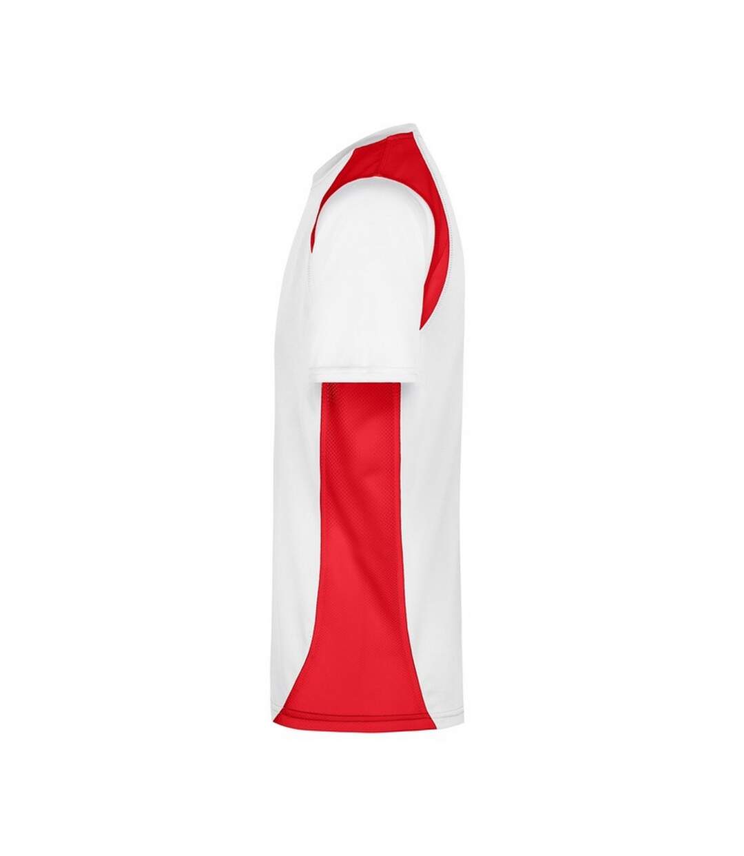 T-shirt Course À Pied Homme Blanc Rouge James And Nicholson-3