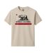 T-shirt Motif/style Imprimé Graphique Old Flag Homme Blanc Cassé Republic Of California-1