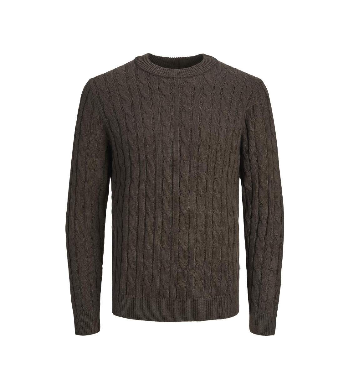Pull marron homme jack & jones hross-1