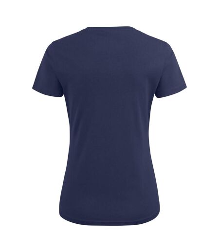 Womens/ladies V Neck T-shirt Dark Navy Printer