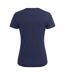 Womens/ladies V Neck T-shirt Dark Navy Printer-3