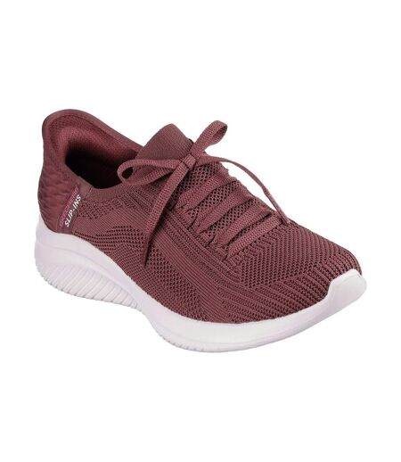 Womens/ladies ultra flex 3.0 brilliant path shoes burgundy Skechers