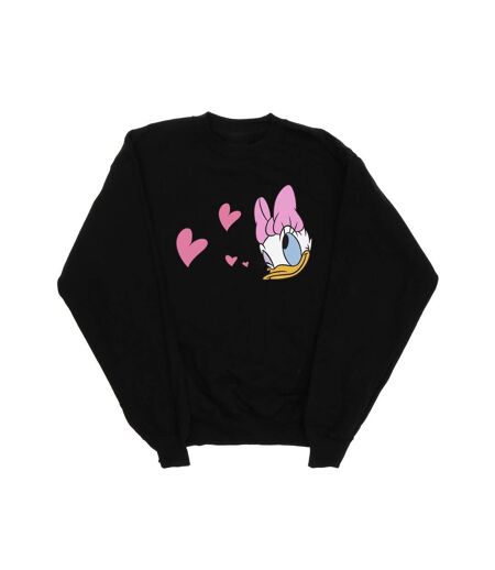 Disney Sweatshirt Daisy Duck Kisses Femme/Ladies (Noir) - UTBI28394