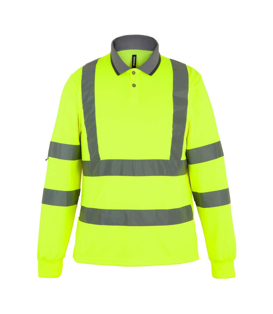 Mens Pro Contract High-vis Long-sleeved Polo Shirt Yellow Regatta-1