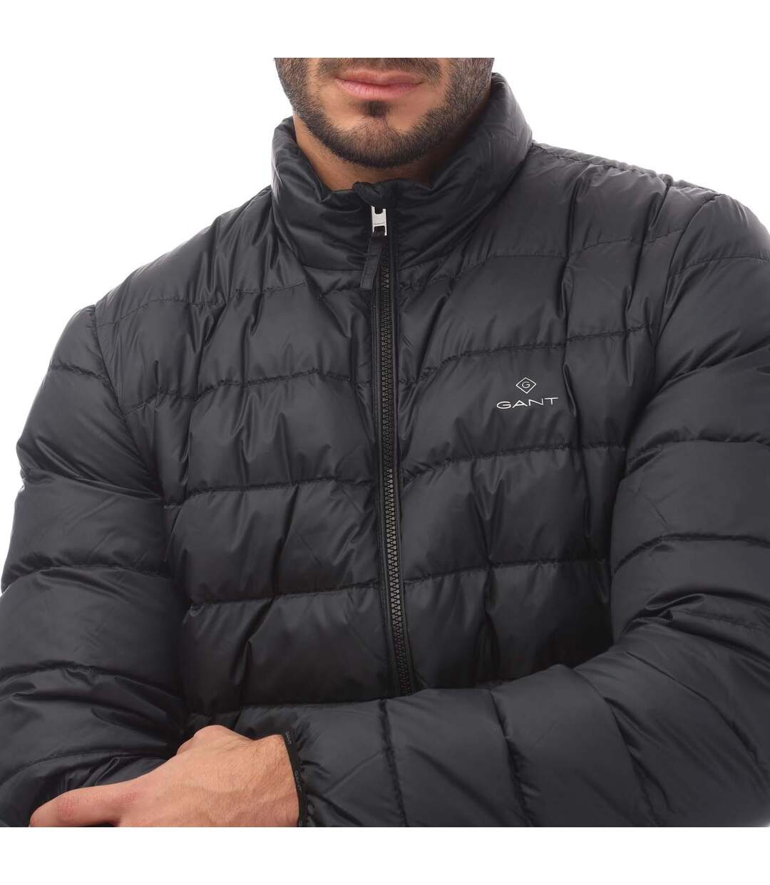 Mens Lightweight Down Jacket Black Gant-3