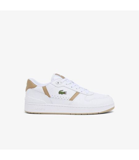 Baskets T-clip Homme Blanc Marron Lacoste