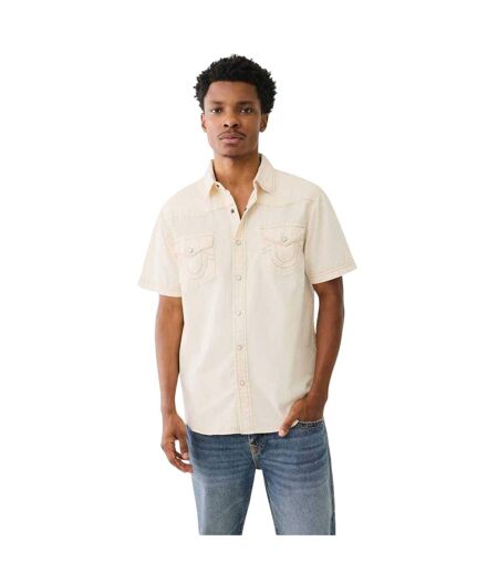 Mens Regular Short-sleeved Shirt Winter White True Religion