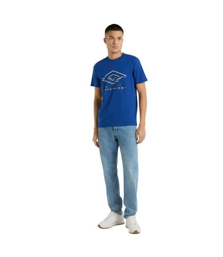 Mens glitch t-shirt royal blue Umbro