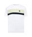 Mens Crossword Chest Stripe Regular T-shirt White Peppermint Navy Weekend Offender-2
