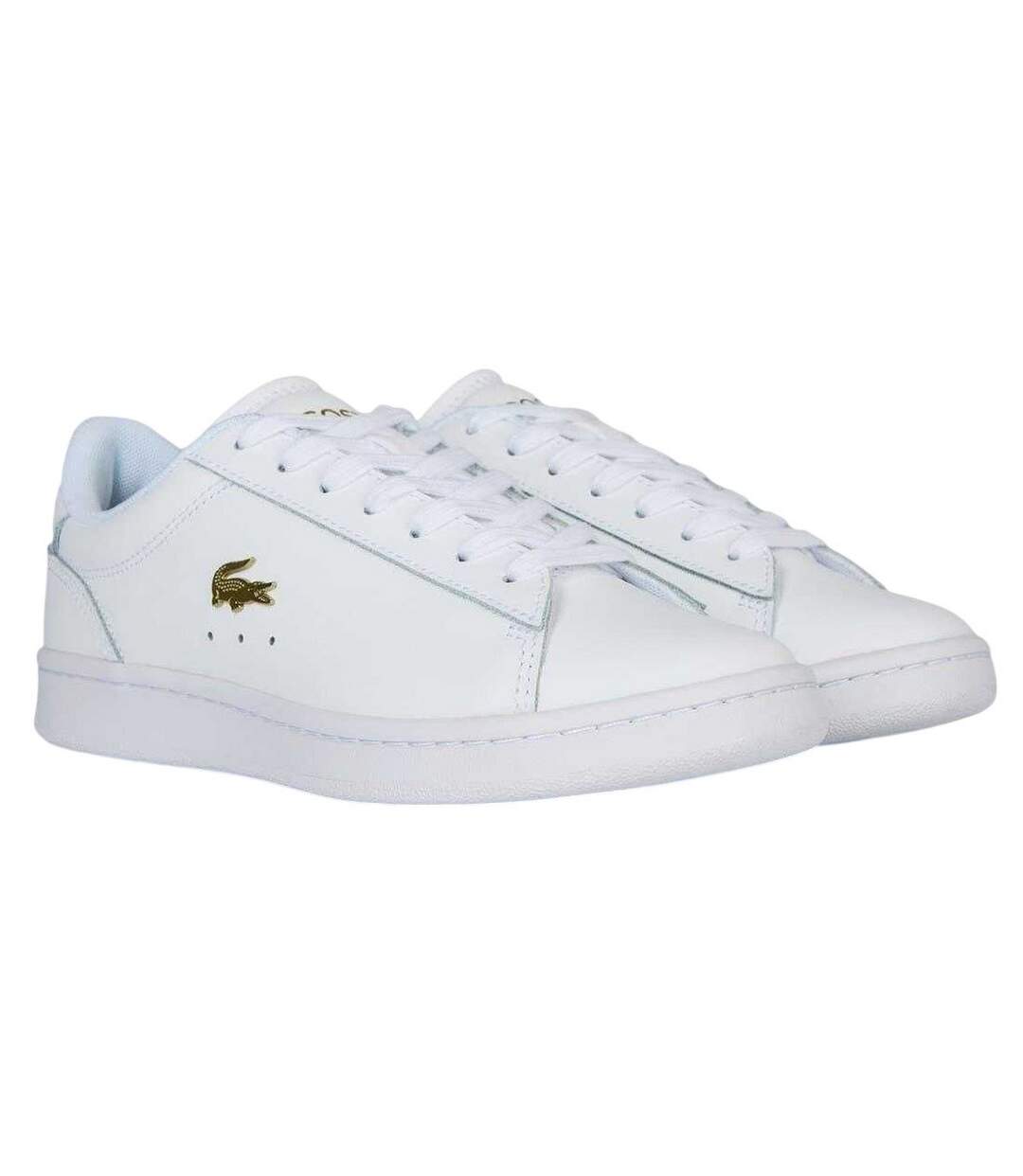 Baskets Carnaby Femme Blanc Jaune Or Lacoste-1