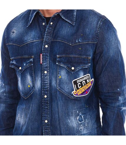 Men's long sleeve denim shirt S79DL0010-S30341