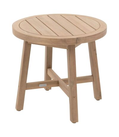Table de jardin d'appoint ronde en bois PAPOUASIE - Marron
