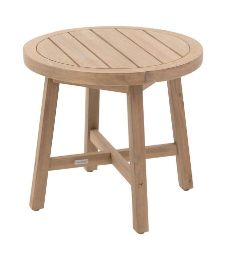 Table de jardin d'appoint ronde en bois PAPOUASIE - Marron