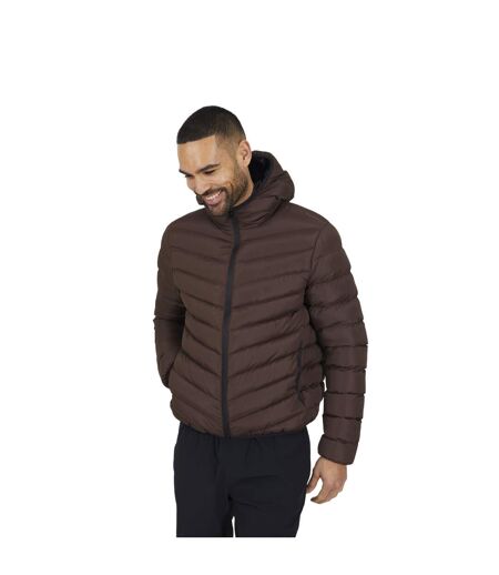 Doudoune À Capuche Homme Marron Brave Soul