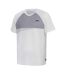 Mens Colour Block Logo Tennis T-shirt White Grey Slazenger-3