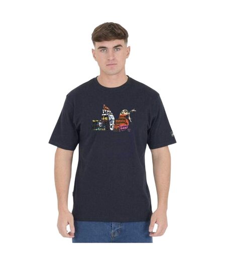 T-shirt Motif/style Poster Homme Bleu Marine Peaceful Hooligan