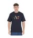 T-shirt Motif/style Poster Homme Bleu Marine Peaceful Hooligan-1