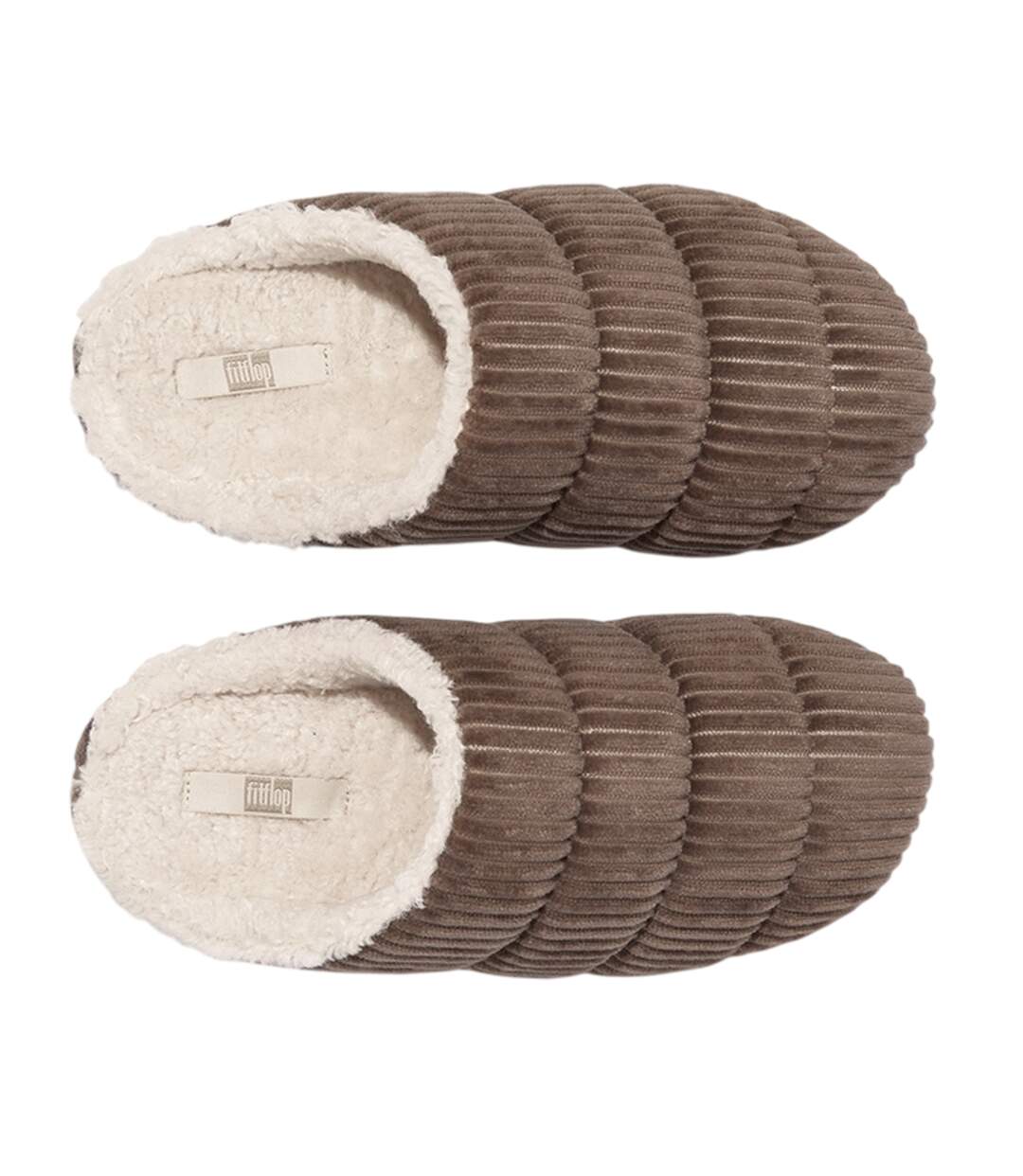Chaussons Chrissie Femme Beige Gris FitFlop-2