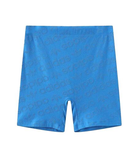 Short De Motard Motif/style Logo Partout Originals Femme Bleu Adidas