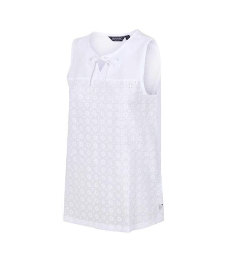 Haut Sans Manches Motif/style À Motifs Brodés Janessa Femme Blanc À Motifs Brodés Regatta