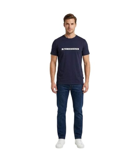Mens Lettering T-shirt Navy Aquascutum