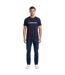 Mens Lettering T-shirt Navy Aquascutum-1