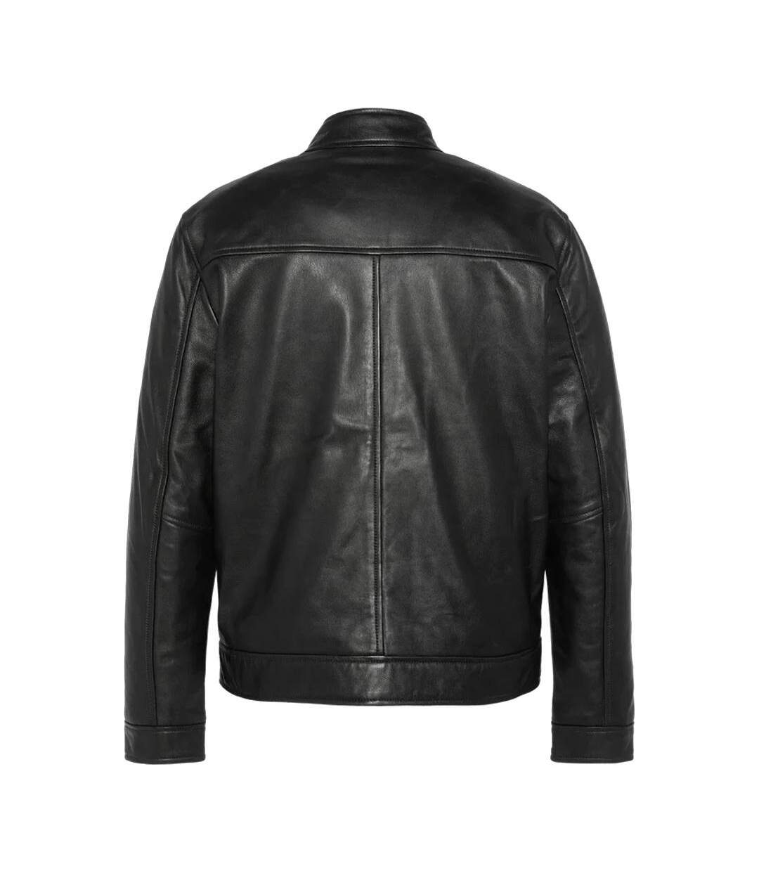 Blouson en cuir noir homme schott william - l-2