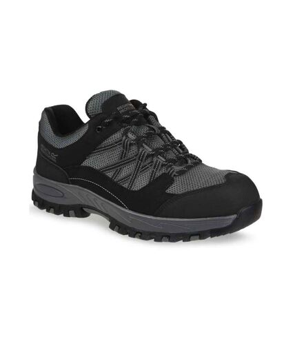 Unisex adult sandstone safety trainers briar/black Regatta