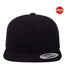 Lot de 2  casquettes ajustables homme noir/noir Yupoong-1