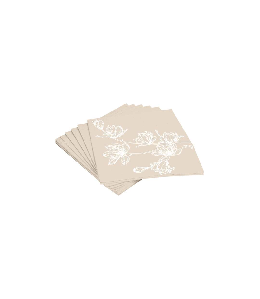 Lot de 20 Serviettes en Pulpe de Bambou Cerisier 33x33cm Naturel-1