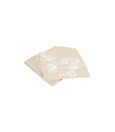 Lot de 20 Serviettes en Pulpe de Bambou Cerisier 33x33cm Naturel