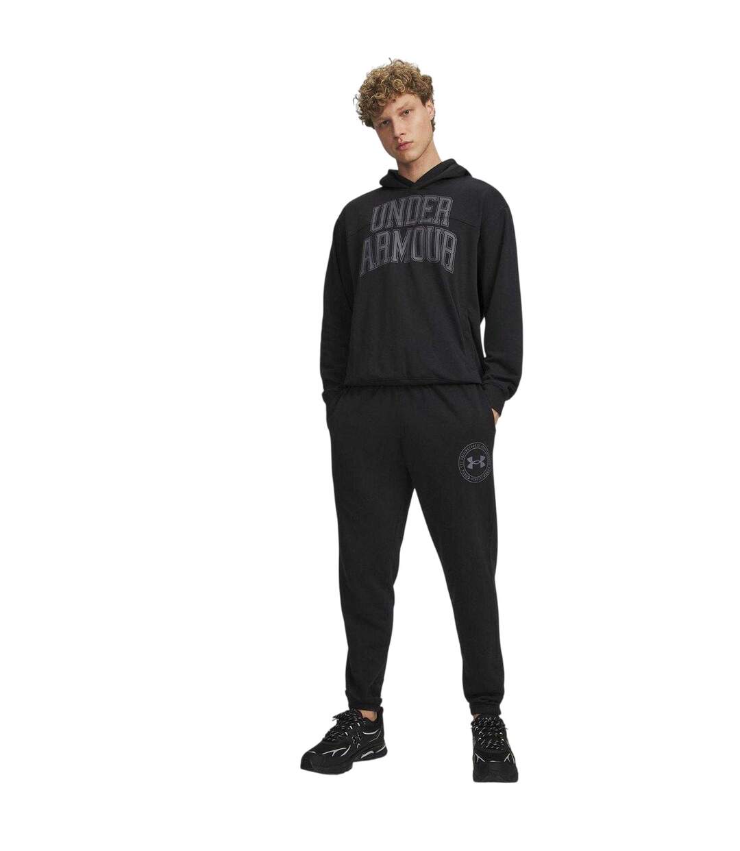 Pantalon De Jogging Motif/style Imprimé Graphique Rival Homme Noir Gris Under Armour-4