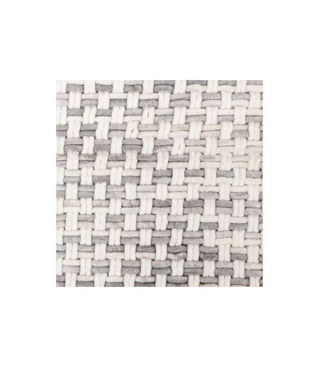 Tapis de Bain Tressé en Coton Dégradé 50x75cm Gris