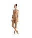 Womens/ladies Convertible Toe Dance Tights Tan Silky Dance-1
