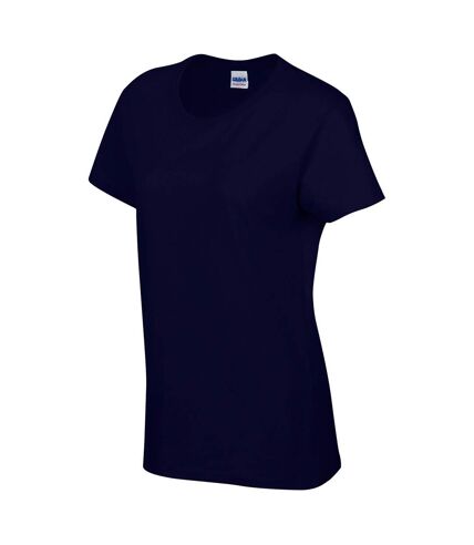 Gildan Ladies/Womens Heavy Cotton Missy Fit Short Sleeve T-Shirt (Navy)
