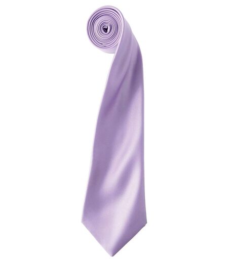 Cravate satin unie - PR750 - violet lilas