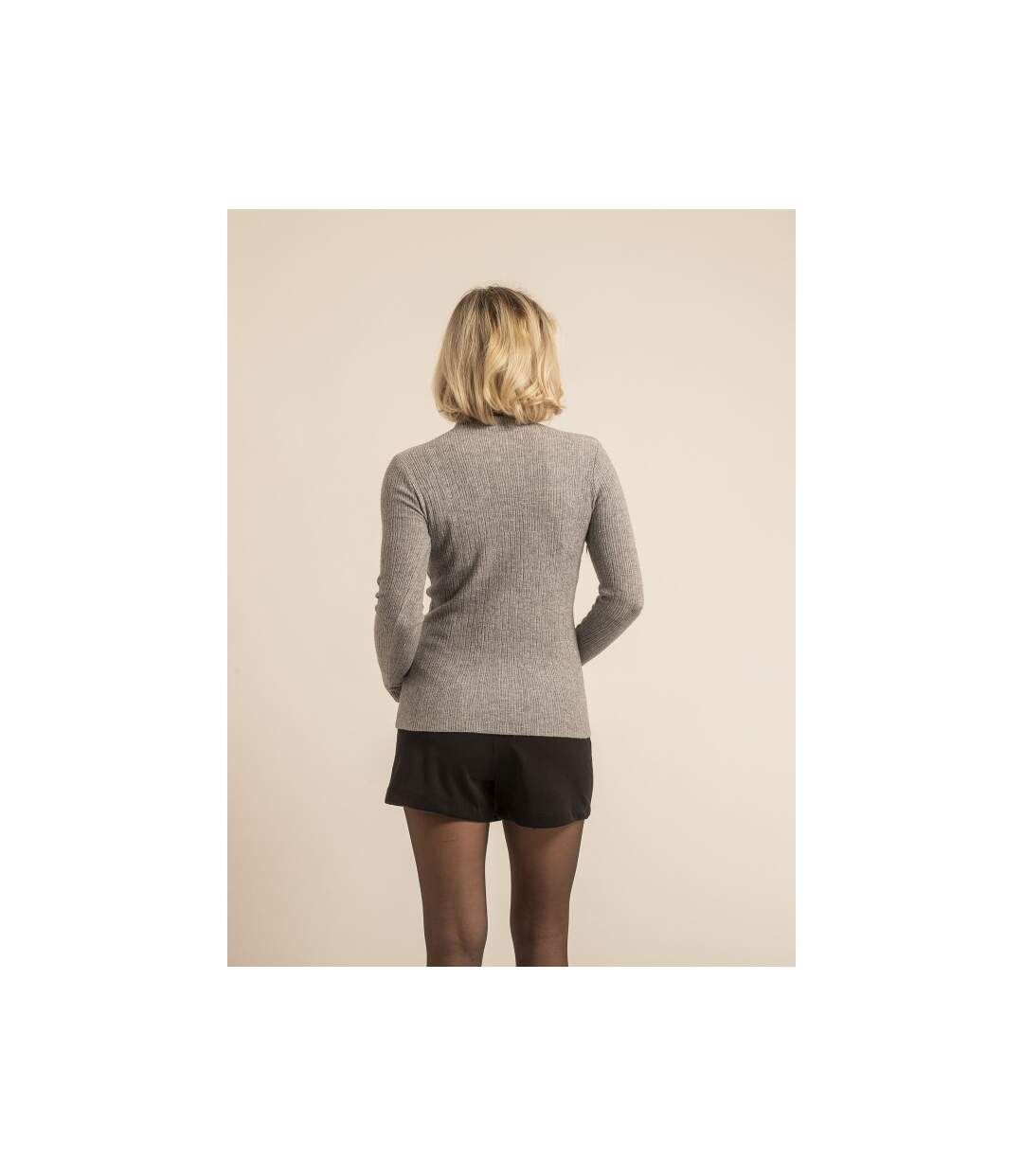 Pull col roulé texturé KILANIE - Dona X Lisa-2