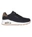 Womens/ladies Uno Stand On Air Leopard Print Trainers Black Skechers-3