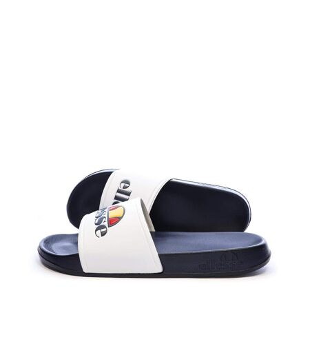 Claquettes blanc/marine homme ellesse duke