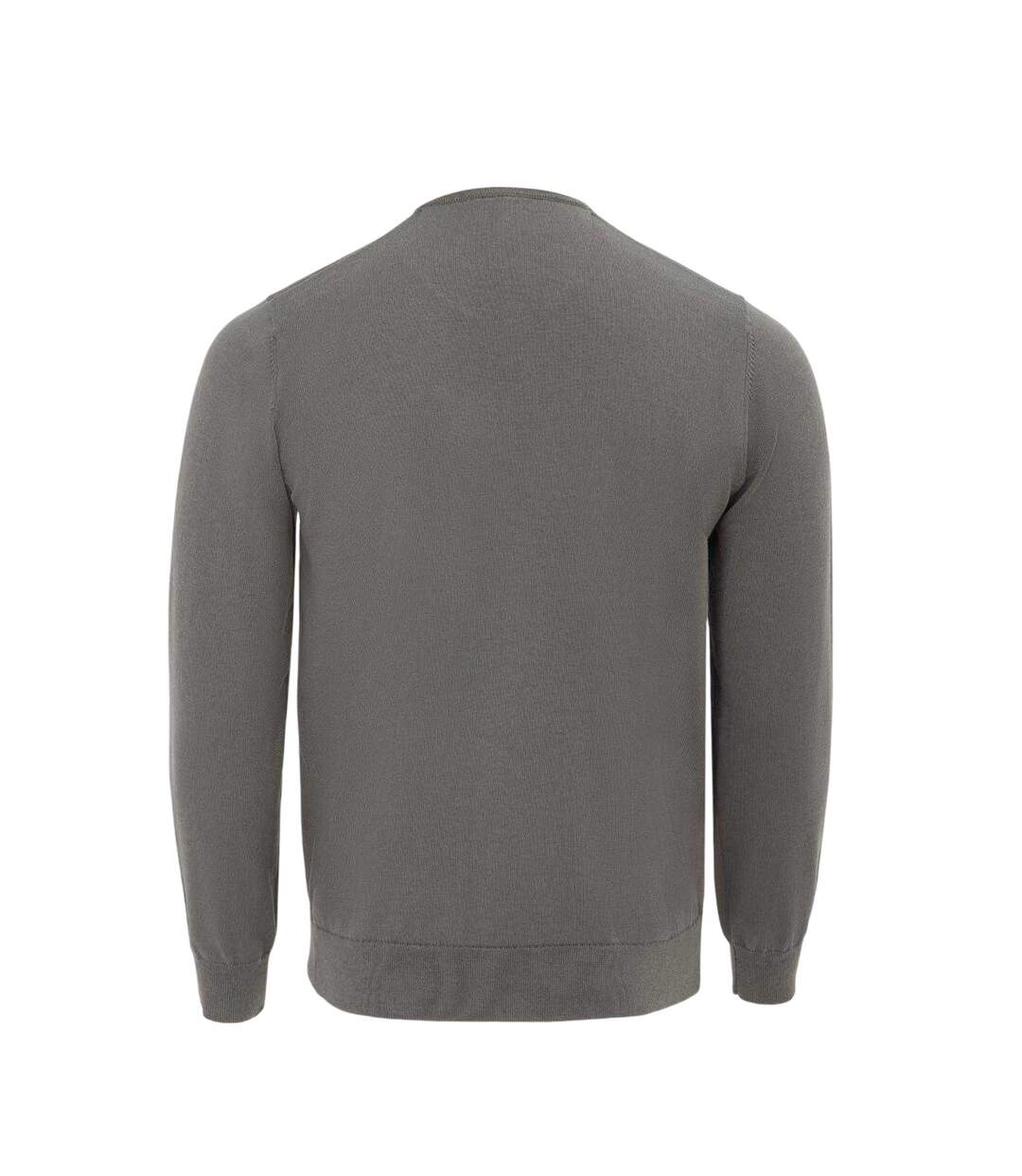 Mens Knitted V Neck Jumper Slate Giorgio-2