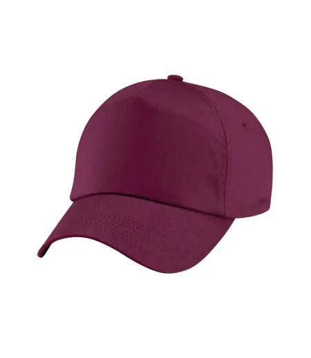 Childrens/kids original 5 panel cap burgundy Beechfield