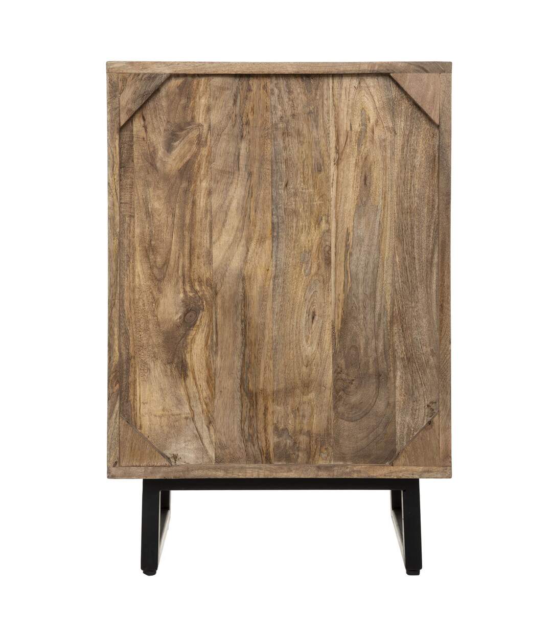 Table de chevet 3 tiroirs Ajay - Beige et noir-4