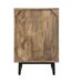Table de chevet 3 tiroirs Ajay - Beige et noir-4