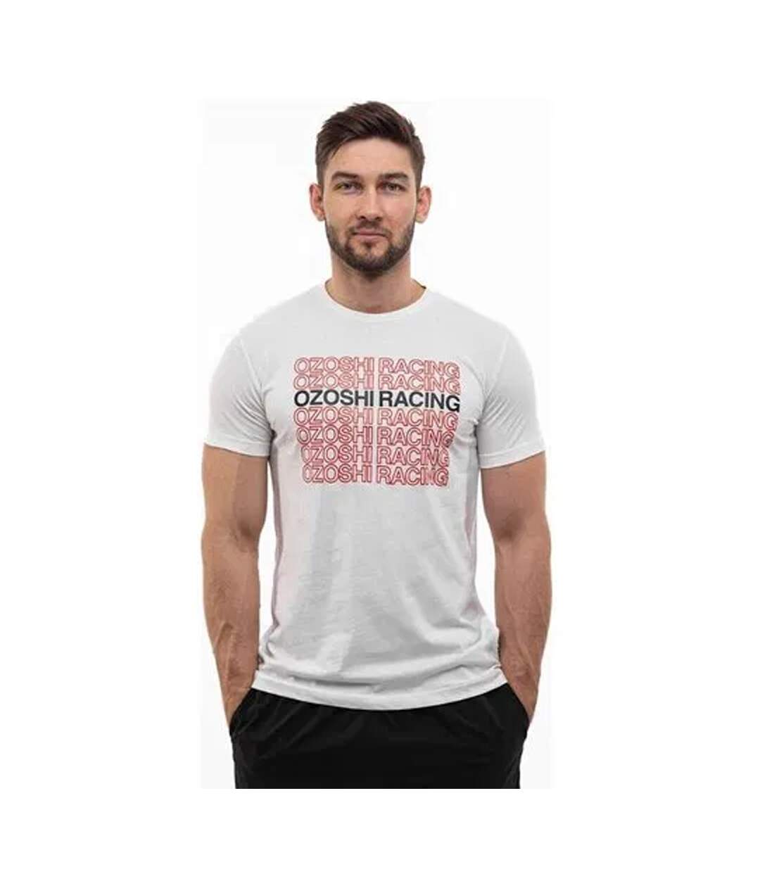T-shirt Motif/style Logo Répété Homme Blanc Ozoshi-1