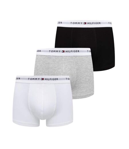 X3 boxers noir/blanc/gris homme tommy hilfiger low rise trunk